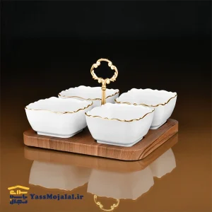 اردو خوری مربع موج چهار خانه خط طلا لمون 345