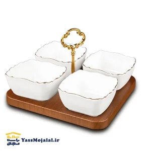 اردو خوری مربع موج چهار خانه خط طلا لمون 345